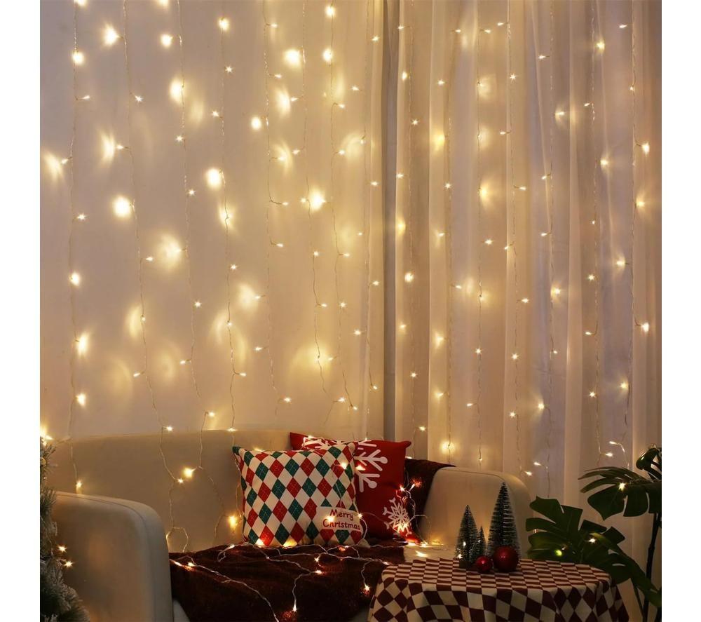 LEPRO 4300024-WW Curtain Light - Warm White, 12 Strings image number 6 of 8