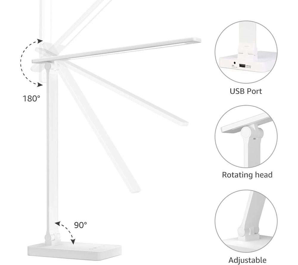 LEPRO PR310003-DWW-UK LED Desk Lamp - White image number 6 of 8