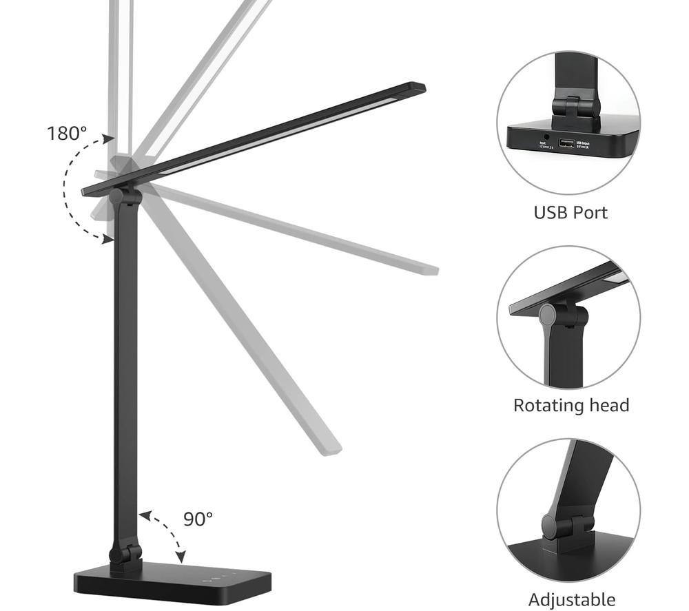 LEPRO 310004-DWW-UK LED Desk Lamp - Black image number 8 of 9