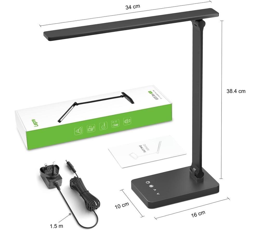 LEPRO 310004-DWW-UK LED Desk Lamp - Black image number 9 of 9