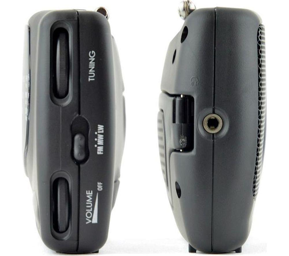 LLOYTRON N3201 Sports Portable FM/AM Radio with Earphones - Black image number 4 of 6