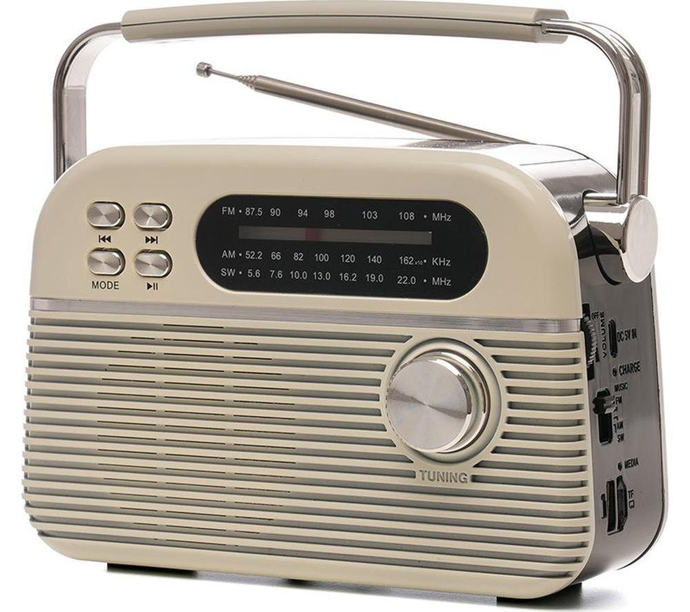 Lloytron Bolero Portable Fm/Am Bluetooth Radio - Cream, Cream