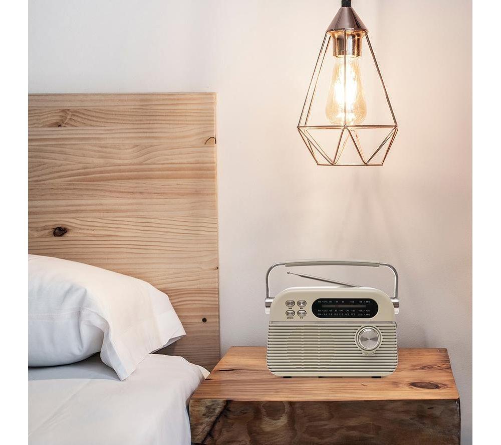 LLOYTRON Bolero Portable FM/AM Bluetooth Radio - Cream image number 5 of 6