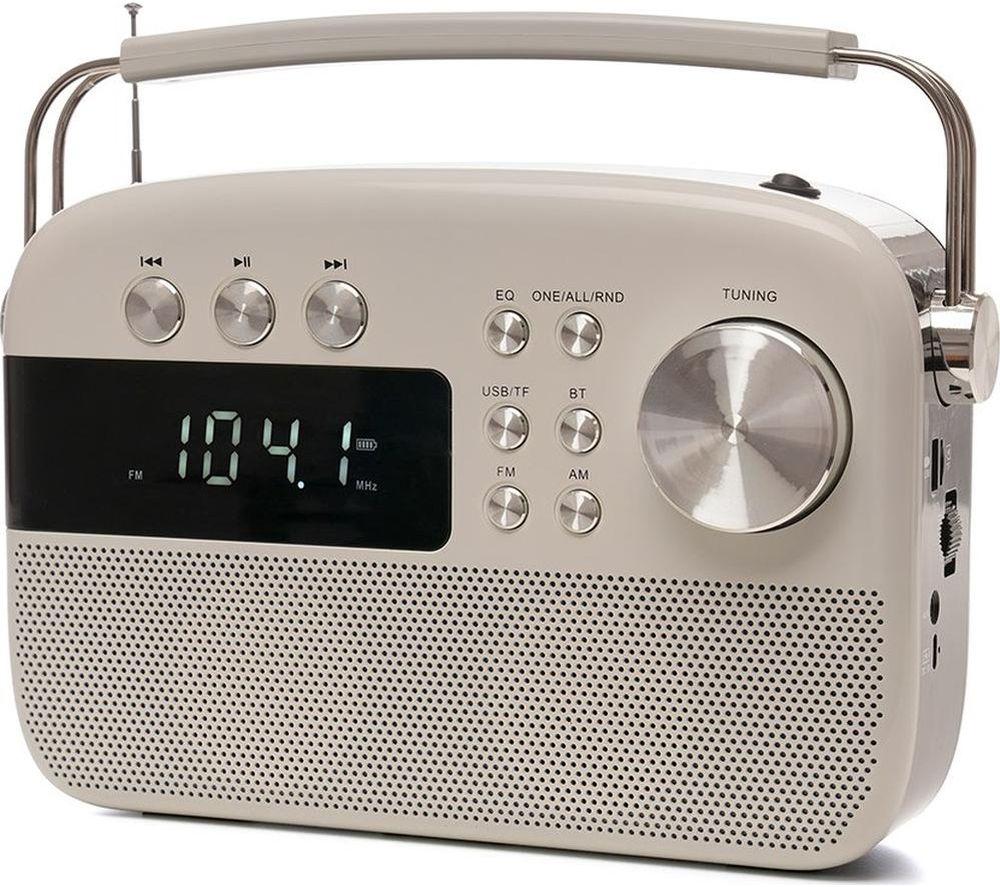 Lloytron Encore Portable Fm/Am Bluetooth Radio - Ivory White, White