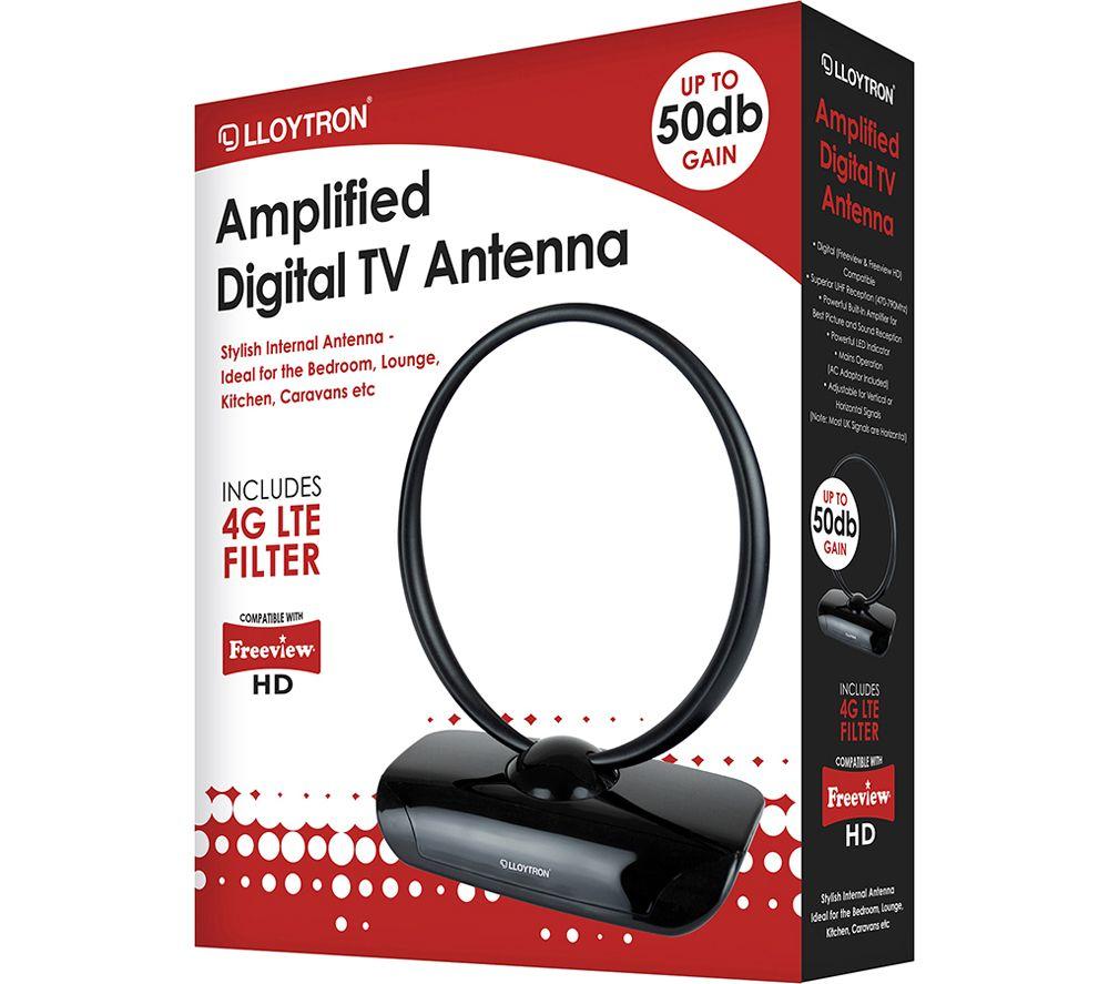 LLOYTRON A3102BK HD Amplified Indoor TV Aerial - Black image number 4 of 4