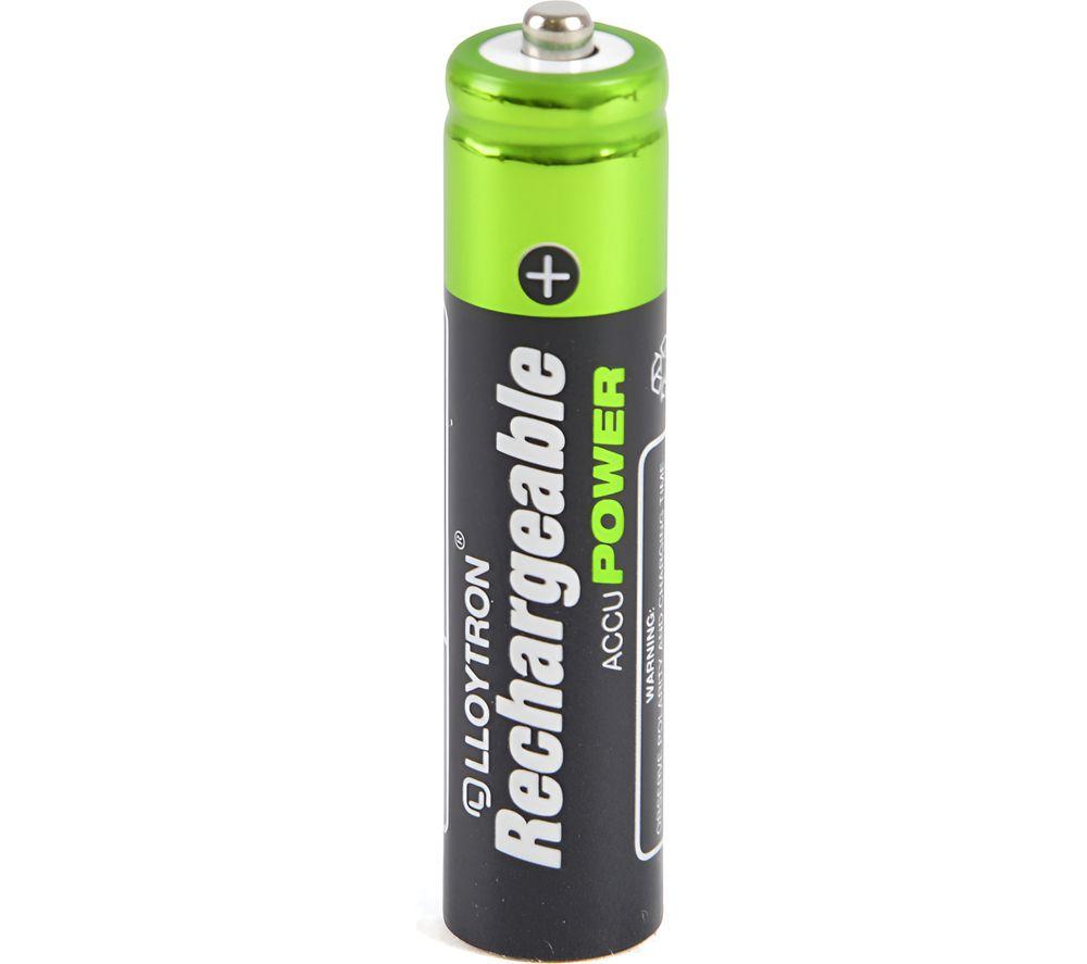 LLOYTRON AccuPower B014 Rechargeable AAA Batteries - Pack of 4 image number 2 of 3