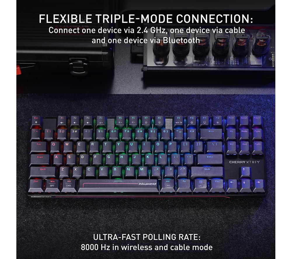 CHERRY MX 8.2 Pro TMR Wireless Mechanical Gaming Keyboard - Black image number 7 of 10