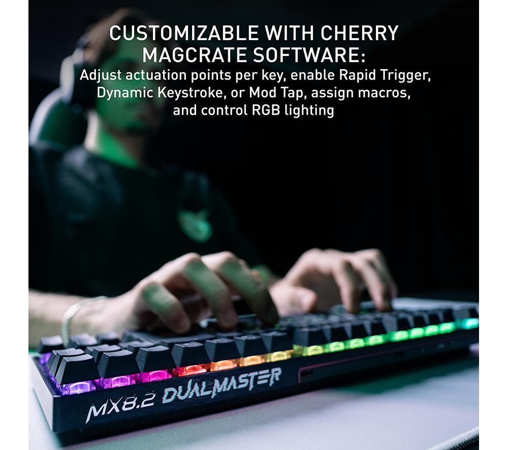 CHERRY MX 8.2 Pro TMR Wireless Mechanical Gaming Keyboard - Black image number 9 of 10