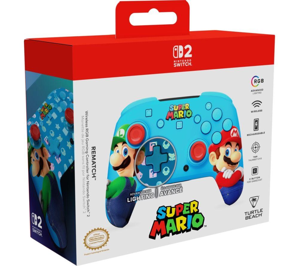 TURTLE BEACH Rematch Wireless Controller for Nintendo Switch 2 - Mario & Luigi image number 8 of 8