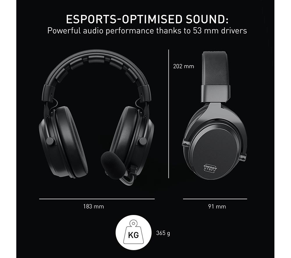 CHERRY XTRFY H3 Wireless Gaming Headset - Black image number 8 of 10