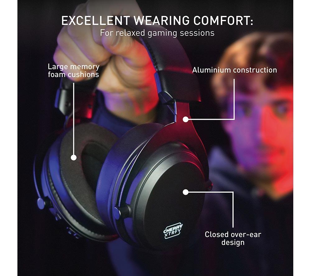CHERRY XTRFY H3 Wireless Gaming Headset - Black image number 9 of 10