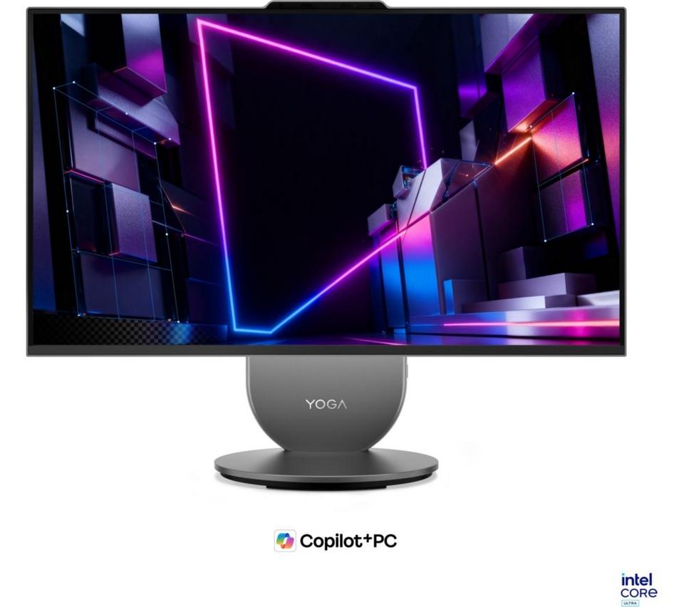 LENOVO Yoga AIO 27" All-in-One Copilot +PC - Intel® Core Ultra 5, 512 GB SSD, Grey