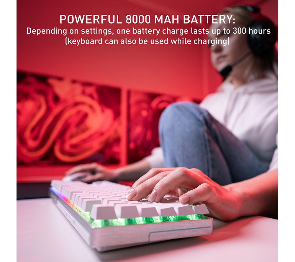 CHERRY MX 8.2 Pro TMR Wireless Mechanical Gaming Keyboard - White image number 6 of 10