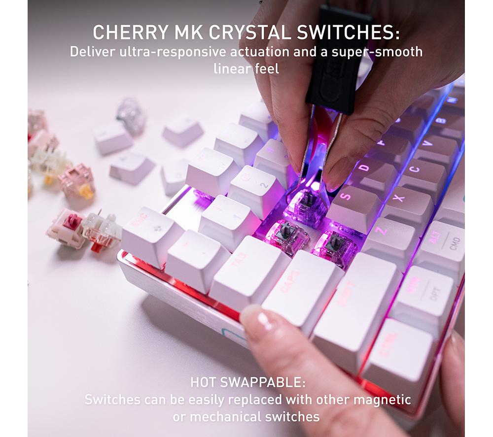 CHERRY MX 8.2 Pro TMR Wireless Mechanical Gaming Keyboard - White image number 10 of 10