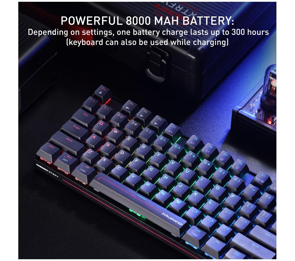 CHERRY MX 8.2 Pro TMR Wireless Mechanical Gaming Keyboard - White image number 14 of 15