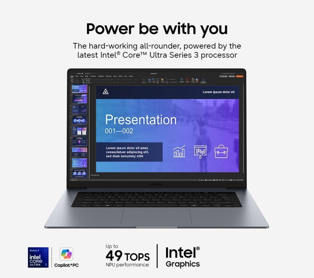 SAMSUNG Galaxy Book6 14" Laptop, Copilot+ PC - Intel&reg; Core&trade; Ultra 7, 512 GB SSD, Grey image number 13 of 15