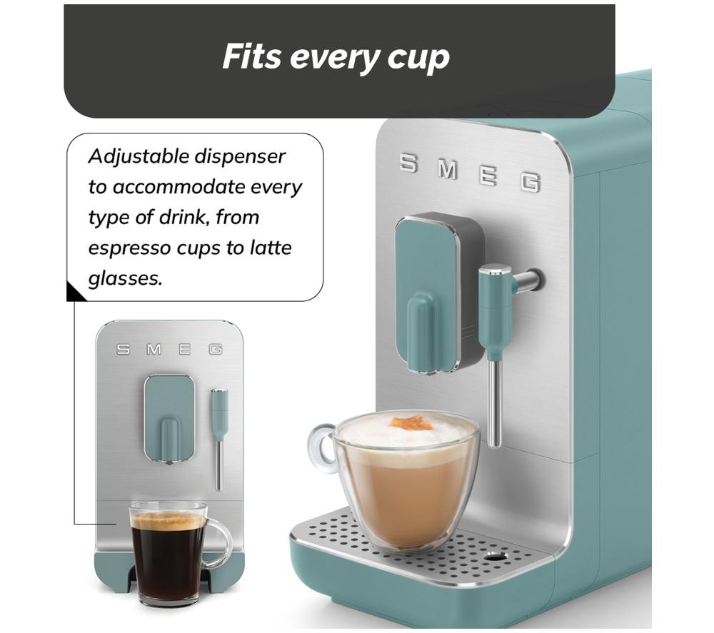 SMEG BCC12EGMUK Bean to Cup Coffee Machine - Emerald Green image number 5 of 8