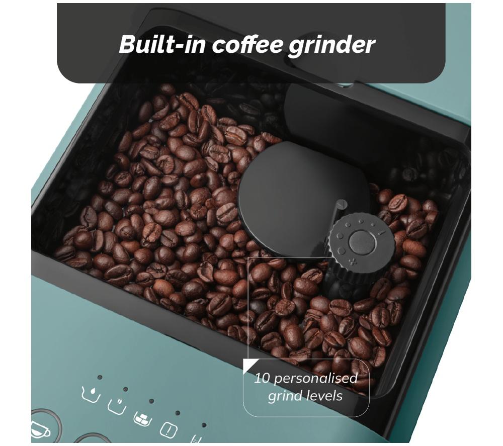 SMEG BCC12EGMUK Bean to Cup Coffee Machine - Emerald Green image number 6 of 8