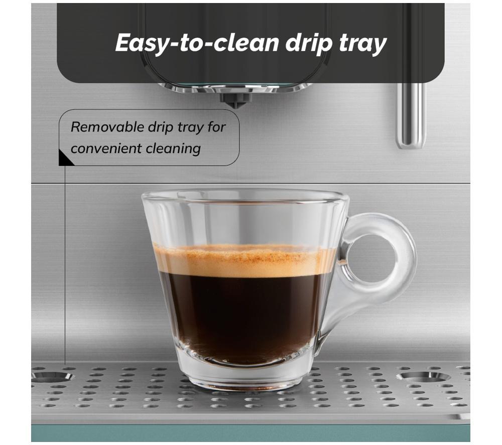 SMEG BCC12EGMUK Bean to Cup Coffee Machine - Emerald Green image number 7 of 8