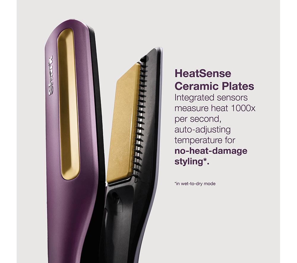 SHARK SilkiPro Straight HT401UKPU Hair Straightener & Dryer - Plum Satin image number 9 of 15