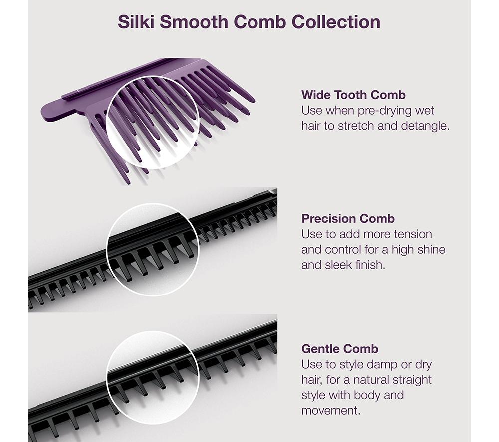SHARK SilkiPro Straight HT401UKPU Hair Straightener & Dryer - Plum Satin image number 10 of 15
