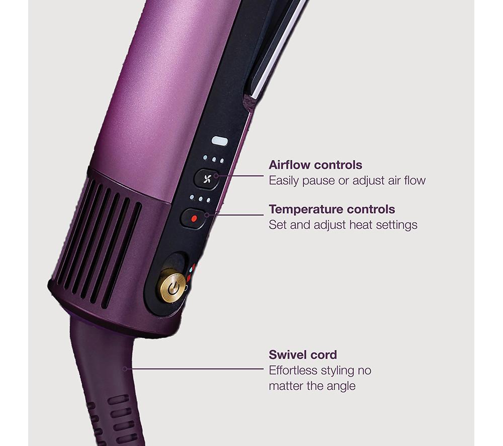 SHARK SilkiPro Straight HT401UKPU Hair Straightener & Dryer - Plum Satin image number 11 of 15