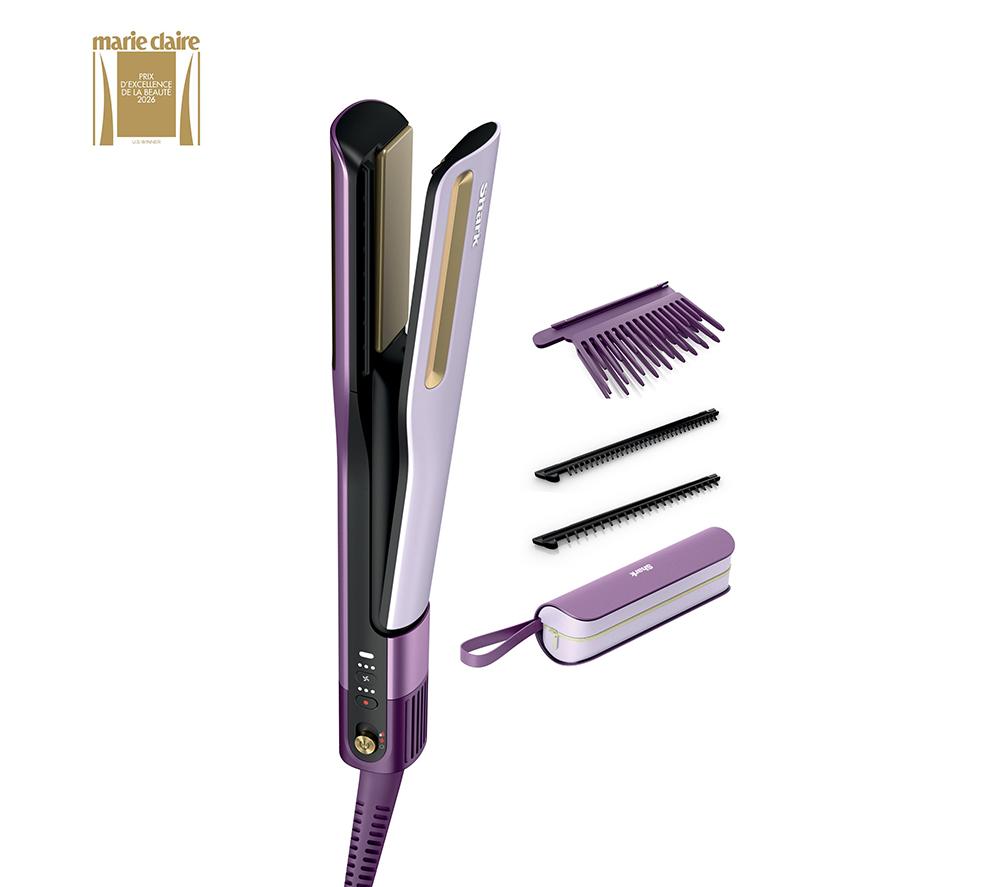 SHARK SilkiPro Straight HT401UKPU Hair Straightener & Dryer - Plum Satin image number 15 of 15