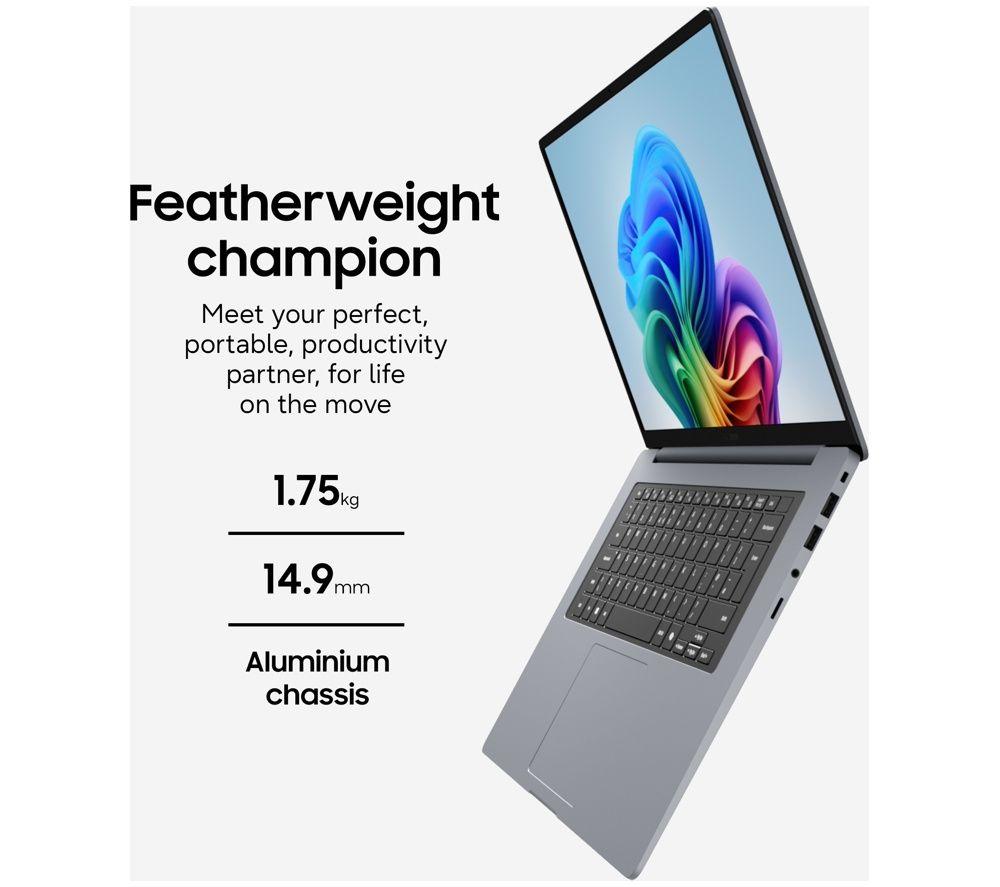 SAMSUNG Galaxy Book6 16" Laptop, Copilot+ PC - Intel&reg; Core&trade; Ultra 5, 256 GB SSD, Grey image number 3 of 13