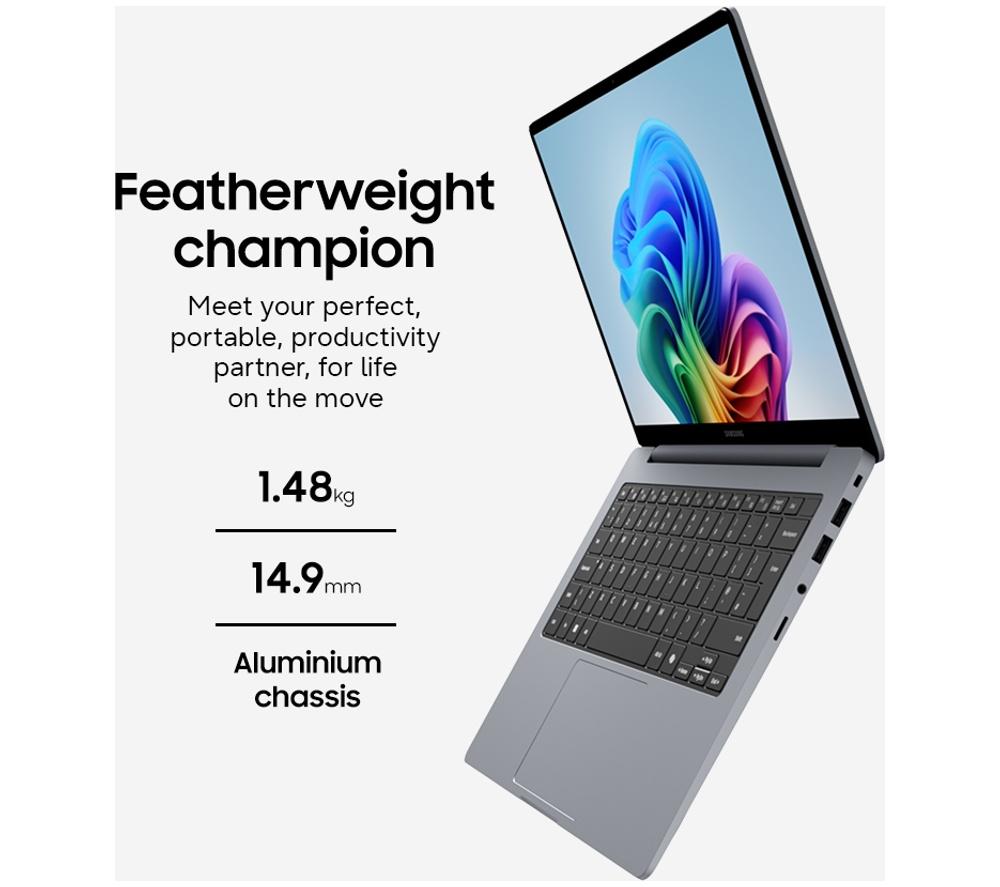 SAMSUNG Galaxy Book6 14" Laptop, Copilot+ PC - Intel&reg; Core&trade; Ultra 5, 512 GB SSD, Grey image number 3 of 16