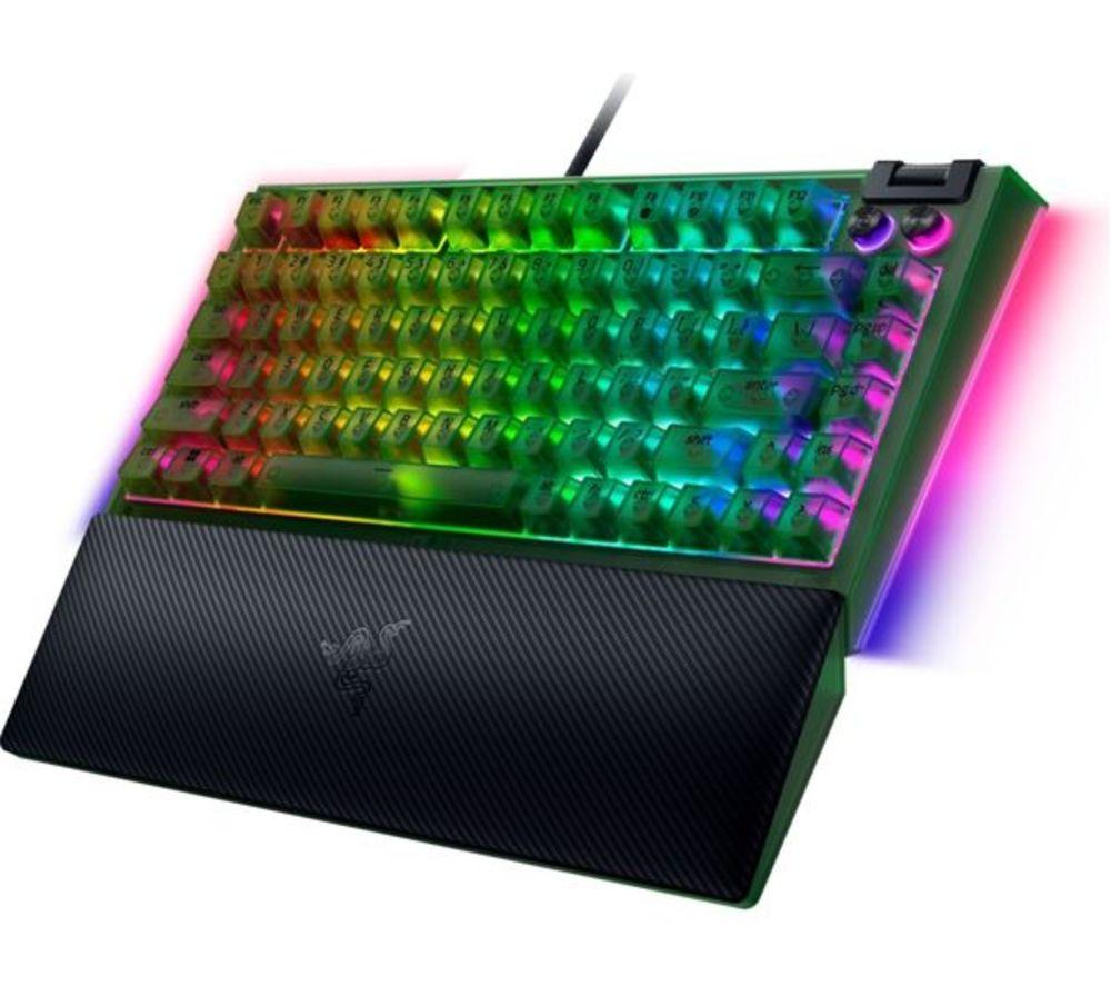 RAZER BlackWidow V4 75% Mechanical Gaming Keyboard - Phantom Green image number 3 of 9