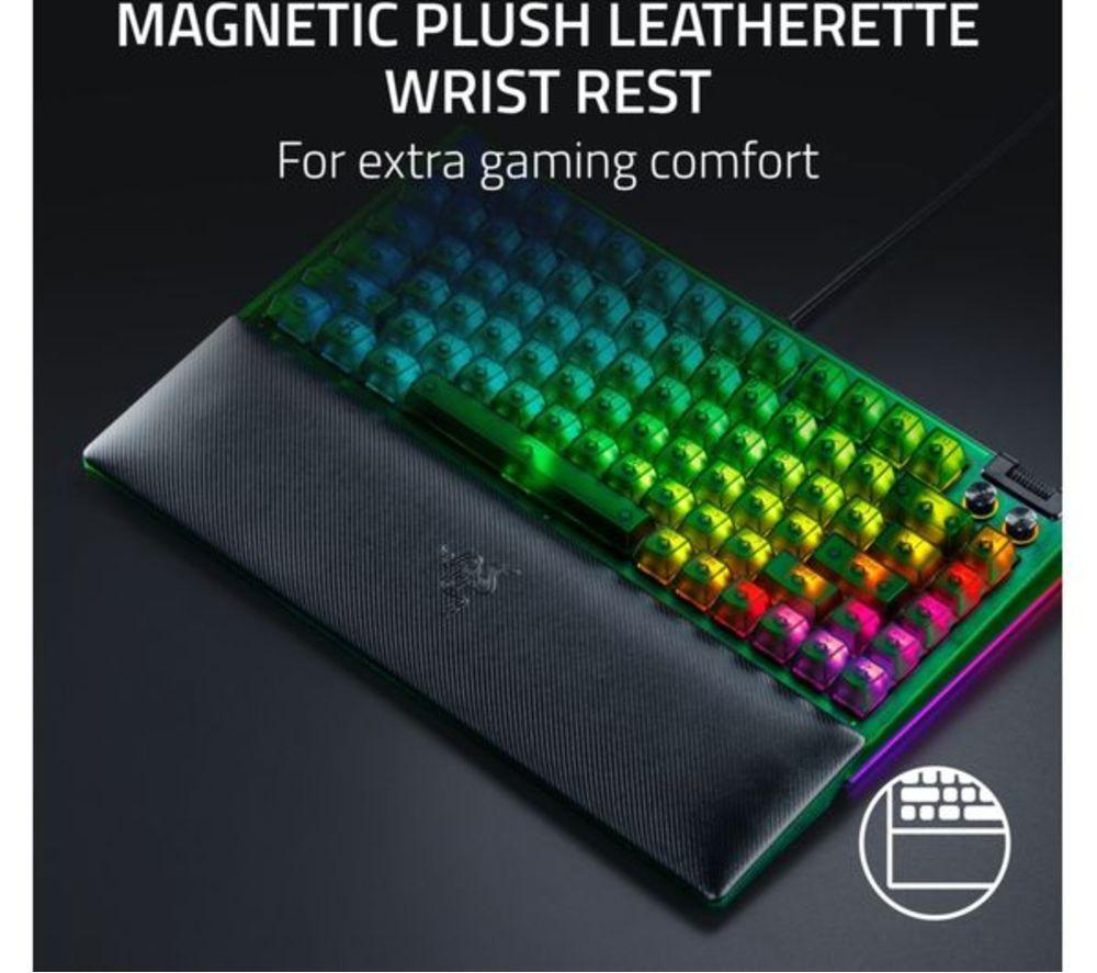 RAZER BlackWidow V4 75% Mechanical Gaming Keyboard - Phantom Green image number 7 of 9