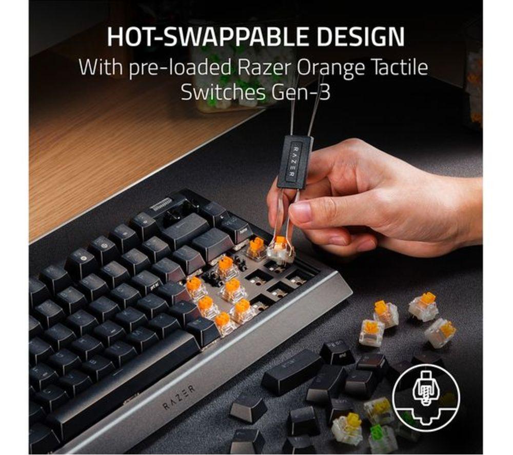 RAZER BlackWidow V4 75% Mechanical Gaming Keyboard - Black image number 2 of 9