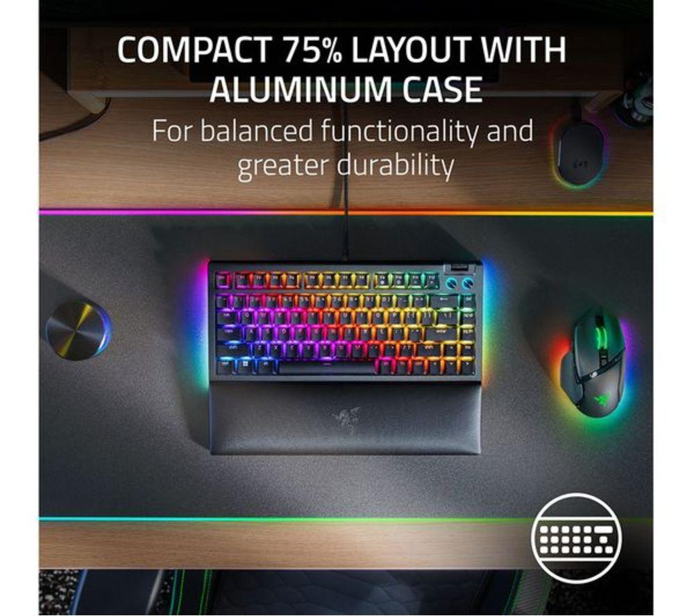 RAZER BlackWidow V4 75% Mechanical Gaming Keyboard - Black image number 3 of 9