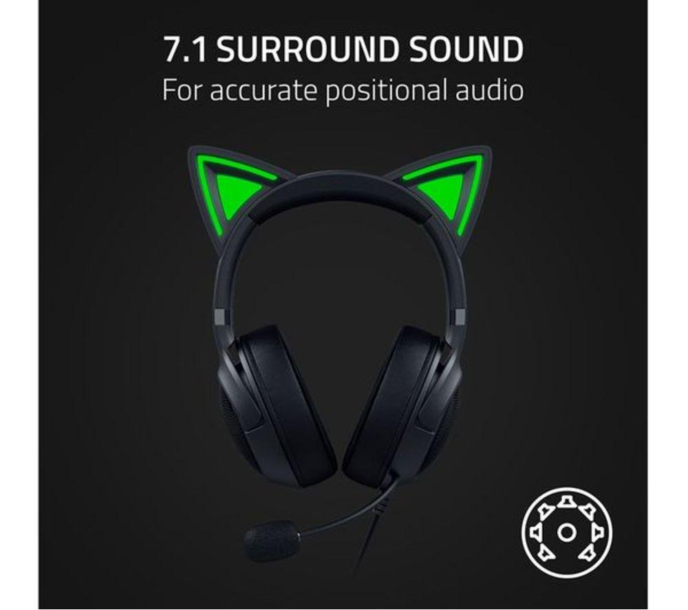 RAZER Kraken Kitty V2 Gaming Headset - Black image number 5 of 9