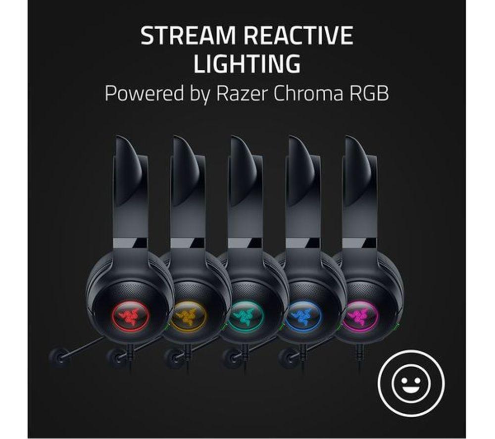 RAZER Kraken Kitty V2 Gaming Headset - Black image number 8 of 9