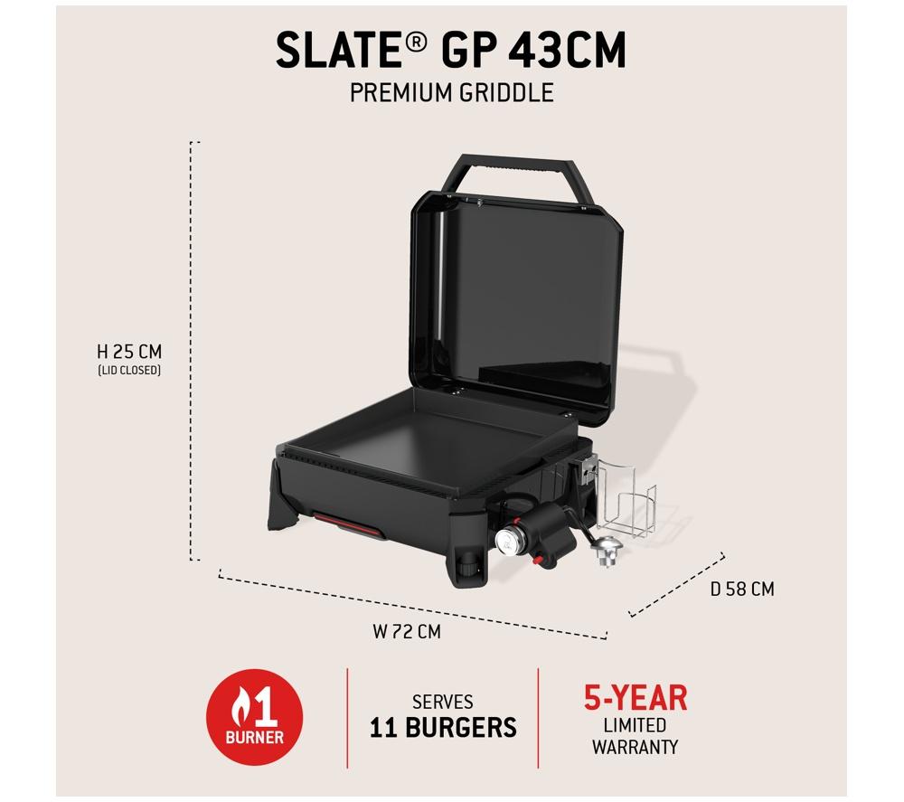 WEBER Slate 43 cm Premium Portable Gas Griddle BBQ - Black image number 2 of 5