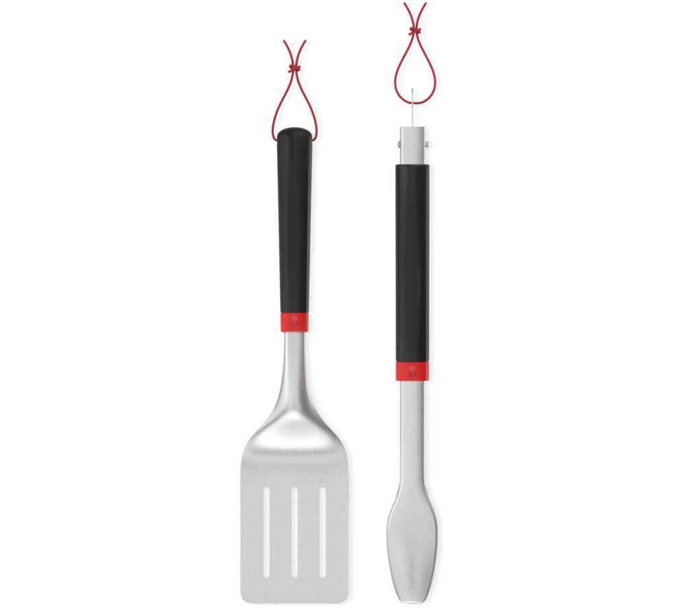 WEBER Spatula & Tongs Set - Black & Silver