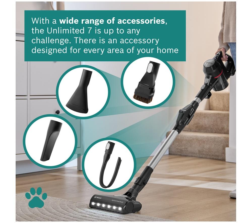 BOSCH Unlimited 7 BCS712BGB Dual Battery Cordless Vacuum Cleaner - Black image number 11 of 13