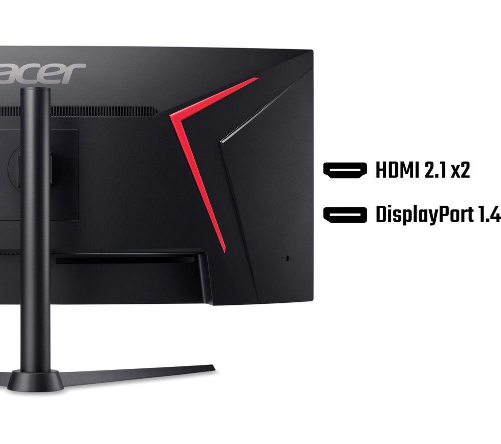 ACER Nitro XZ34CURW0 Ultra Wide Quad HD 34" Curved VA LCD Gaming Monitor - Black image number 2 of 5