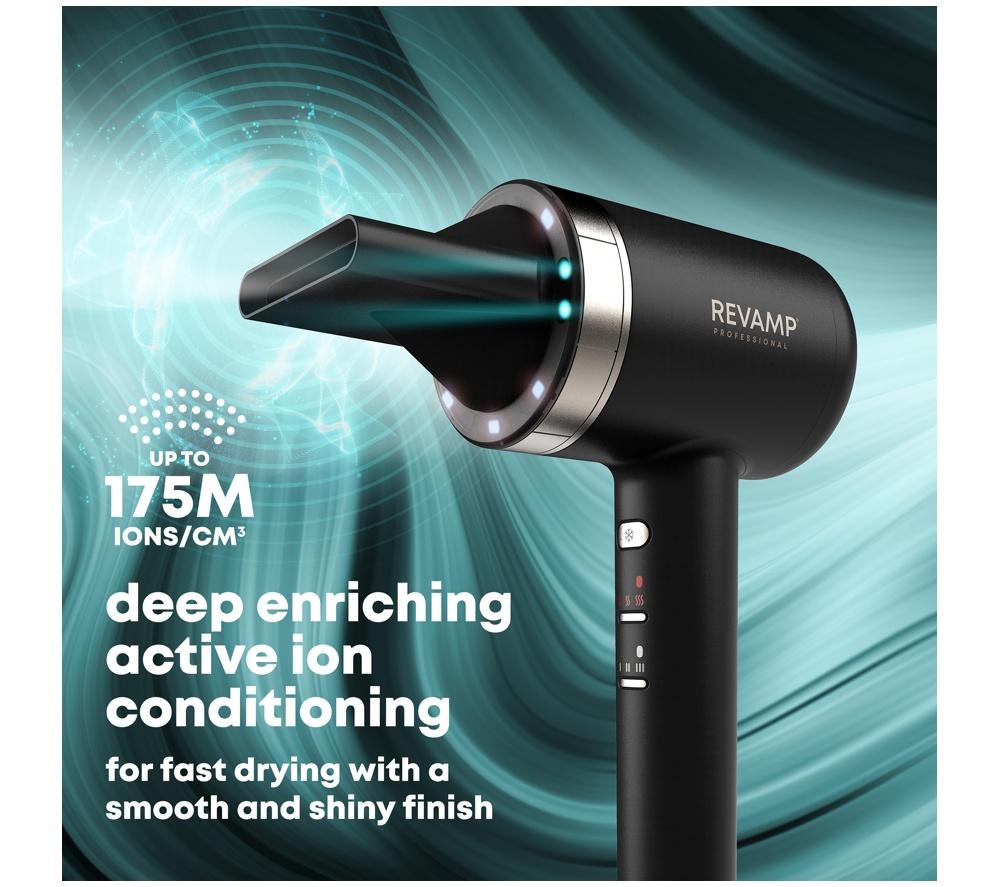 REVAMP Tri-Care Infrared Ionic Hair Dryer - Black image number 6 of 9