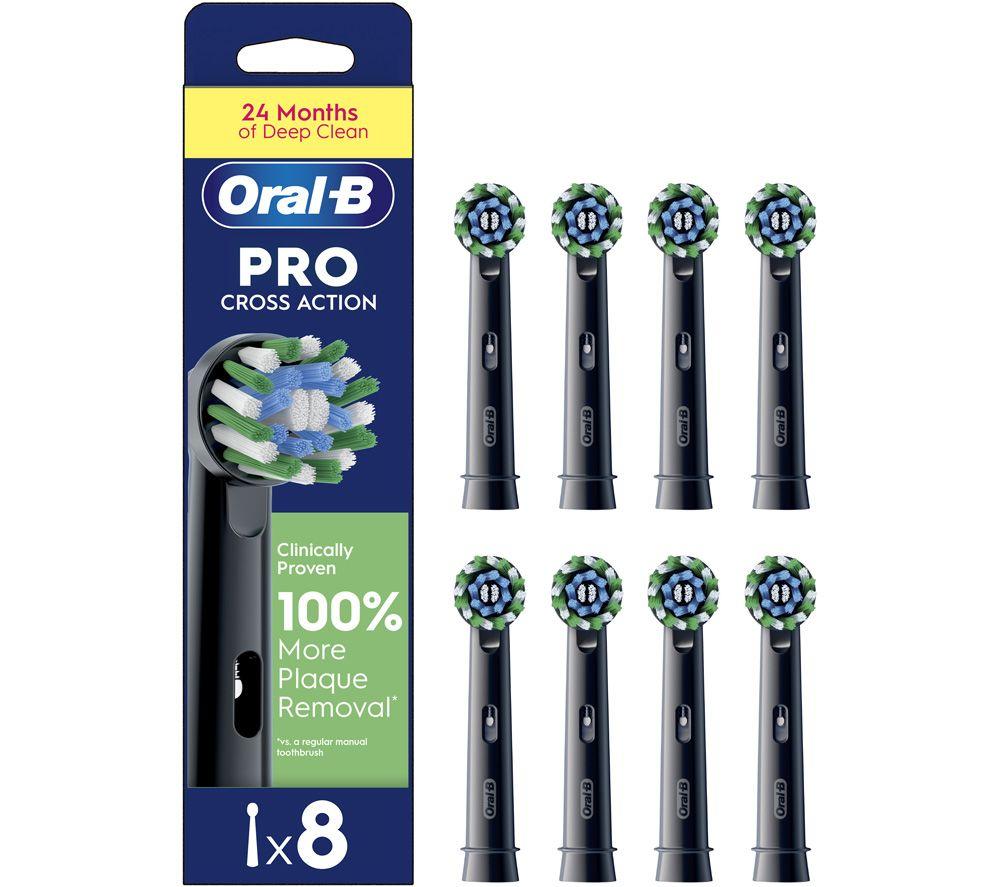 ORAL-B Pro Cross Action Replacement Toothbrush Head   Pack of 8