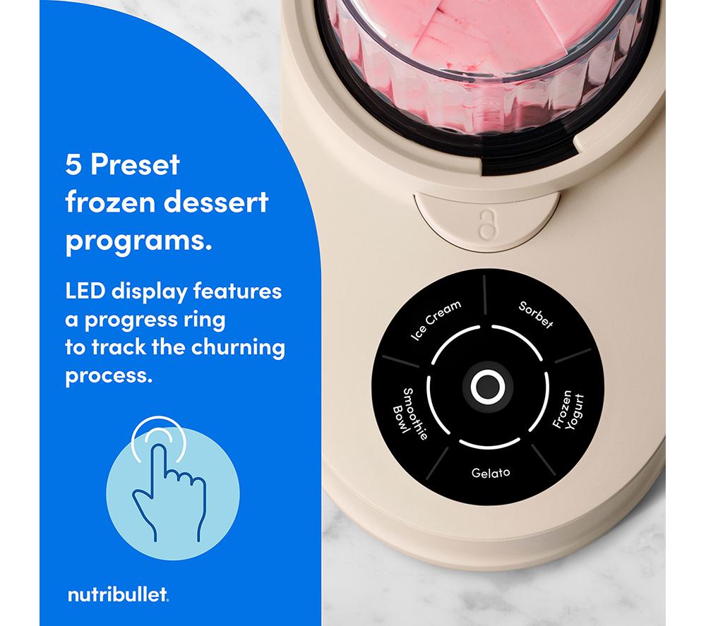 NUTRIBULLET Chill Ice Cream Maker - Latte Beige image number 6 of 25
