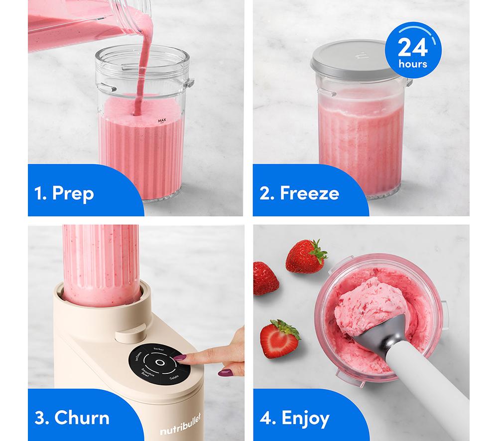 NUTRIBULLET Chill Ice Cream Maker - Latte Beige image number 9 of 25