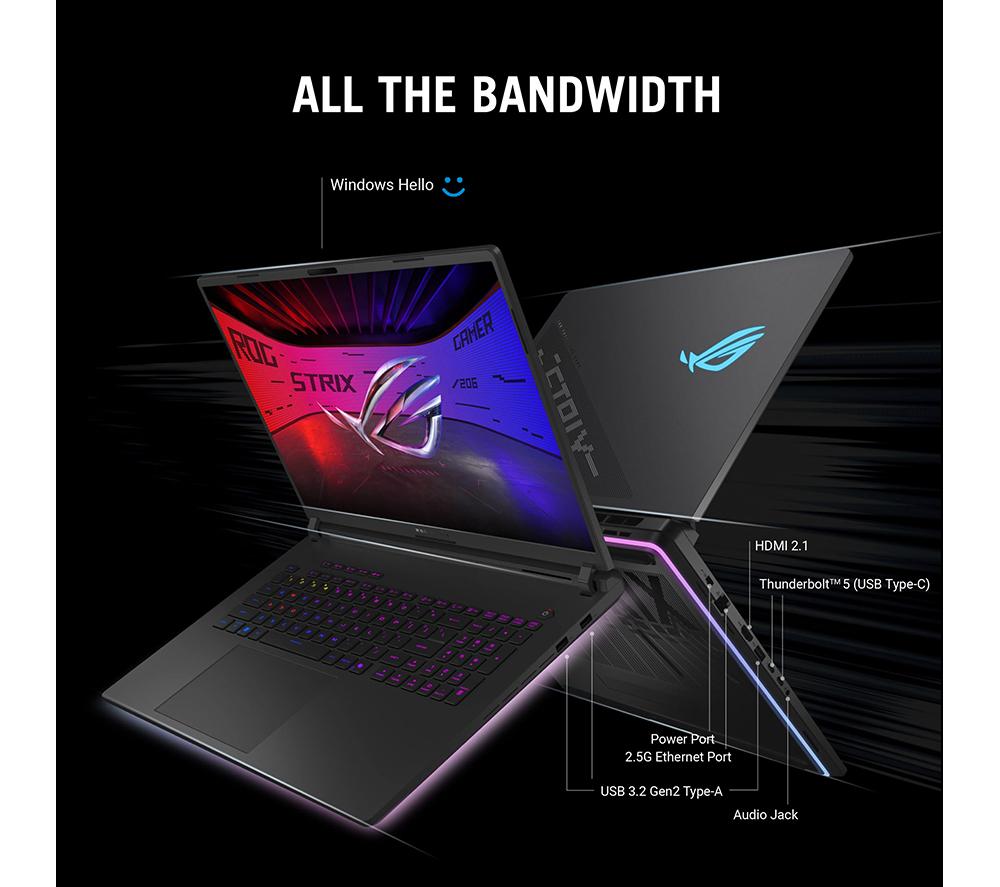 ASUS ROG Strix SCAR 18 18" Gaming Laptop - Intel&reg; Core&trade; Ultra 9, RTX 5080, 1 TB SSD image number 18 of 24