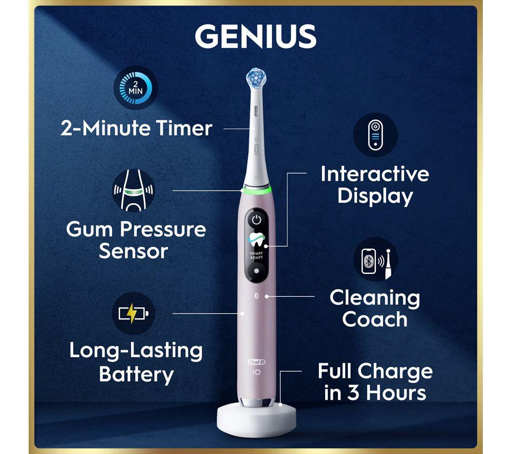 ORAL-B iO 9 Electric Toothbrush & Travel Charging Case - Rose Quartz image number 3 of 7