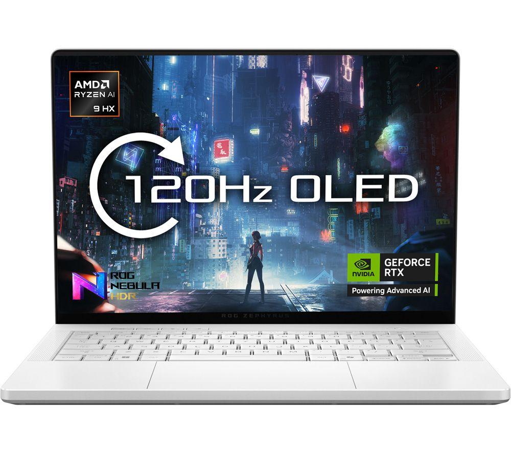 Asus Rog Zephyrus G14 14" Gaming Laptop, Copilot Pc - Amd Ryzen™ Ai 9, Rtx 5060, 1 Tb Ssd, White