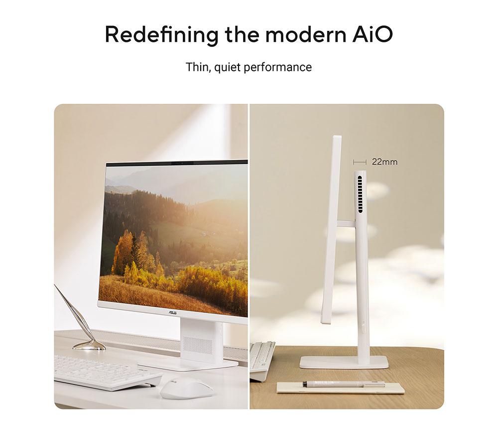 ASUS VM441QA 23.8" All-in-One PC - Snapdragon X, 512 GB SSD, White image number 7 of 11