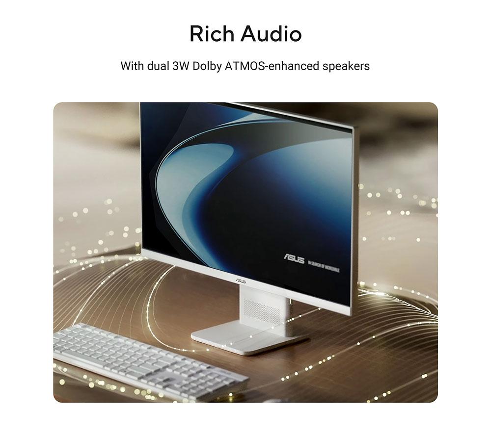 ASUS VM441QA 23.8" All-in-One PC - Snapdragon X, 512 GB SSD, White image number 10 of 11