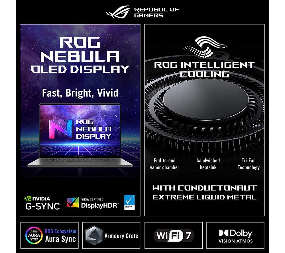 ASUS ROG Zephyrus G16 16" Gaming Laptop - Intel Core Ultra 9, RTX 5080, 2 TB SSD image number 10 of 28