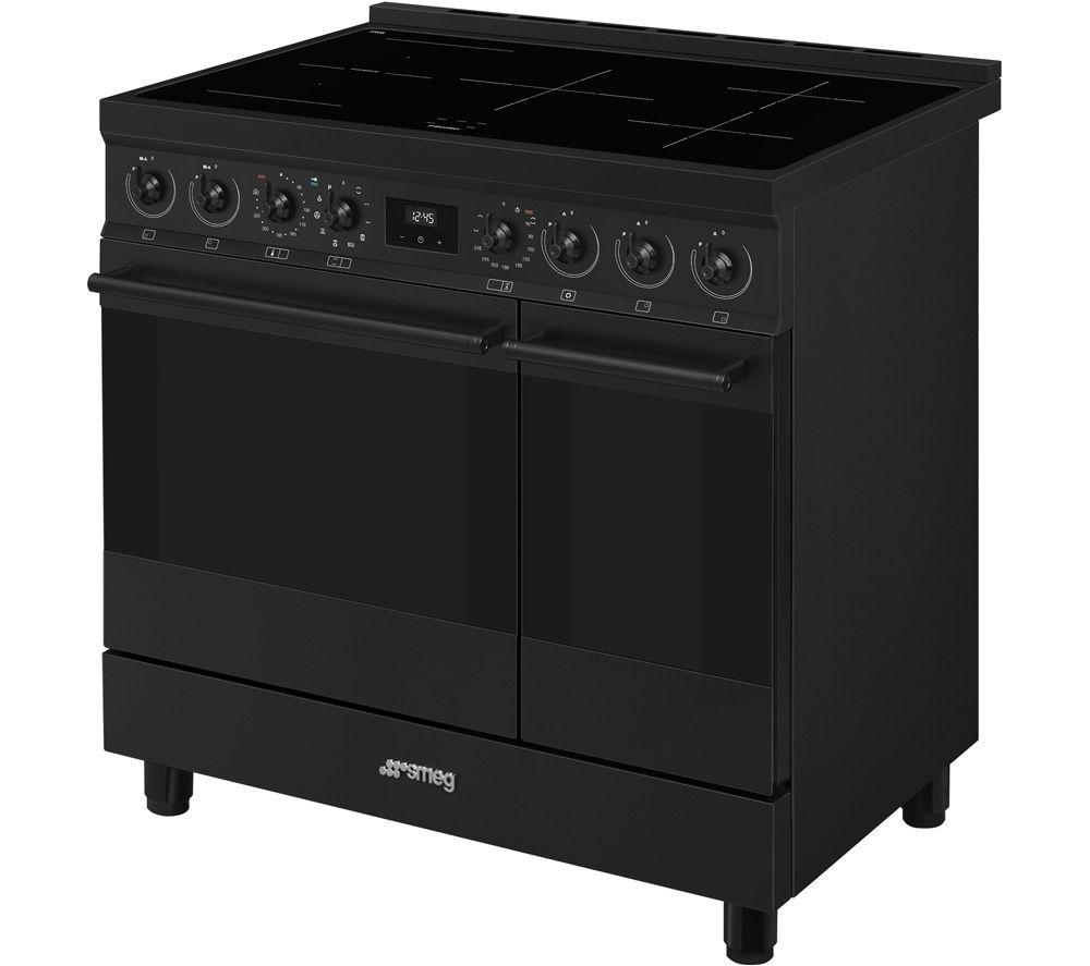 SMEG C92IPN2 90 cm Electric Induction Pyrolytic Range Cooker - Black image number 4 of 6